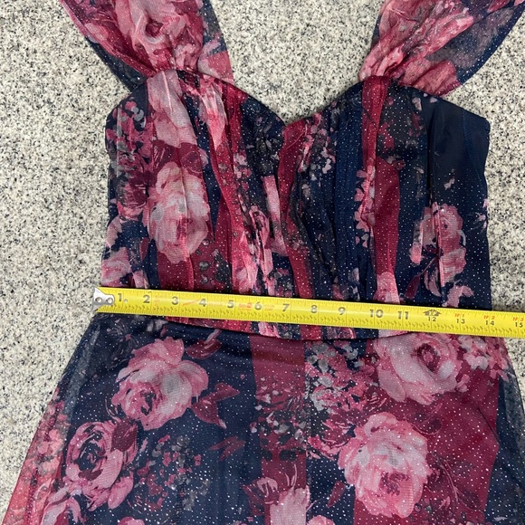 Lovely Grace Long Whimsigoth Gown Babydoll Forest Fairy Y2K Mesh Glitter Size S - Picture 14 of 17